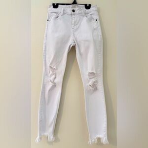 Hidden White Distressed Jeans